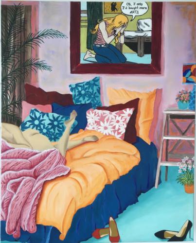 Messy Beds 1 | Oil & Acrylic on deep edge canvas | 61x76cm | $2,200