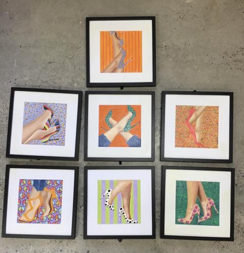 Shoes | Oil & acrylic on canvas | 30 x 30 cm 40 x 40 cm framed | $150 each