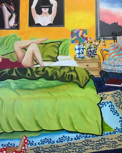 Messy Beds III | Oil & Acrylic on deep edged canvas | 61 x 76cm | $2,200